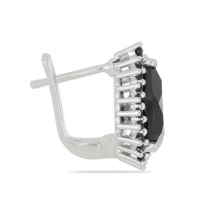 BUY STERLING SILVER BLACK ONYX HALO EARRINGS WITH BLACK SPINEL – BULK WHOLESALE JEWELRY SUPPLIER USA | JEWELPIN